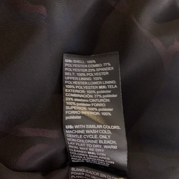 WHBM Dress NWT Women's Size 10 Petite Handkerchief-Hem Midi Electric Floral - Picture 6 of 8